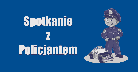Niebieski baner z policjantem